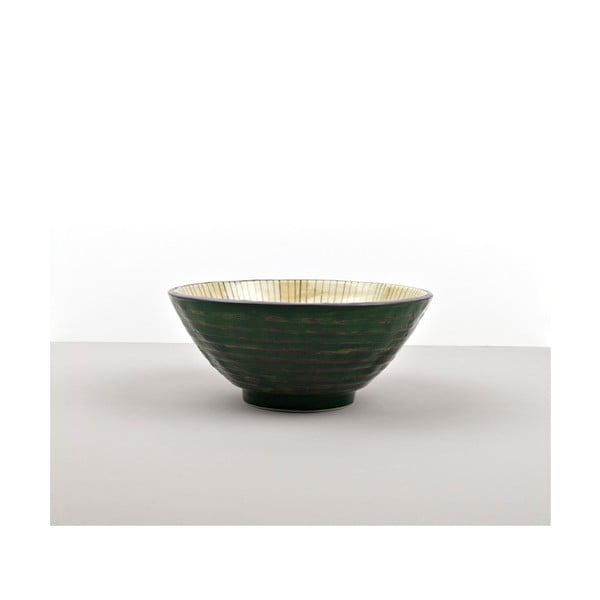 Zielona miska z ceramiki na makaron Made In Japan Green DK, ⌀ 20 cm