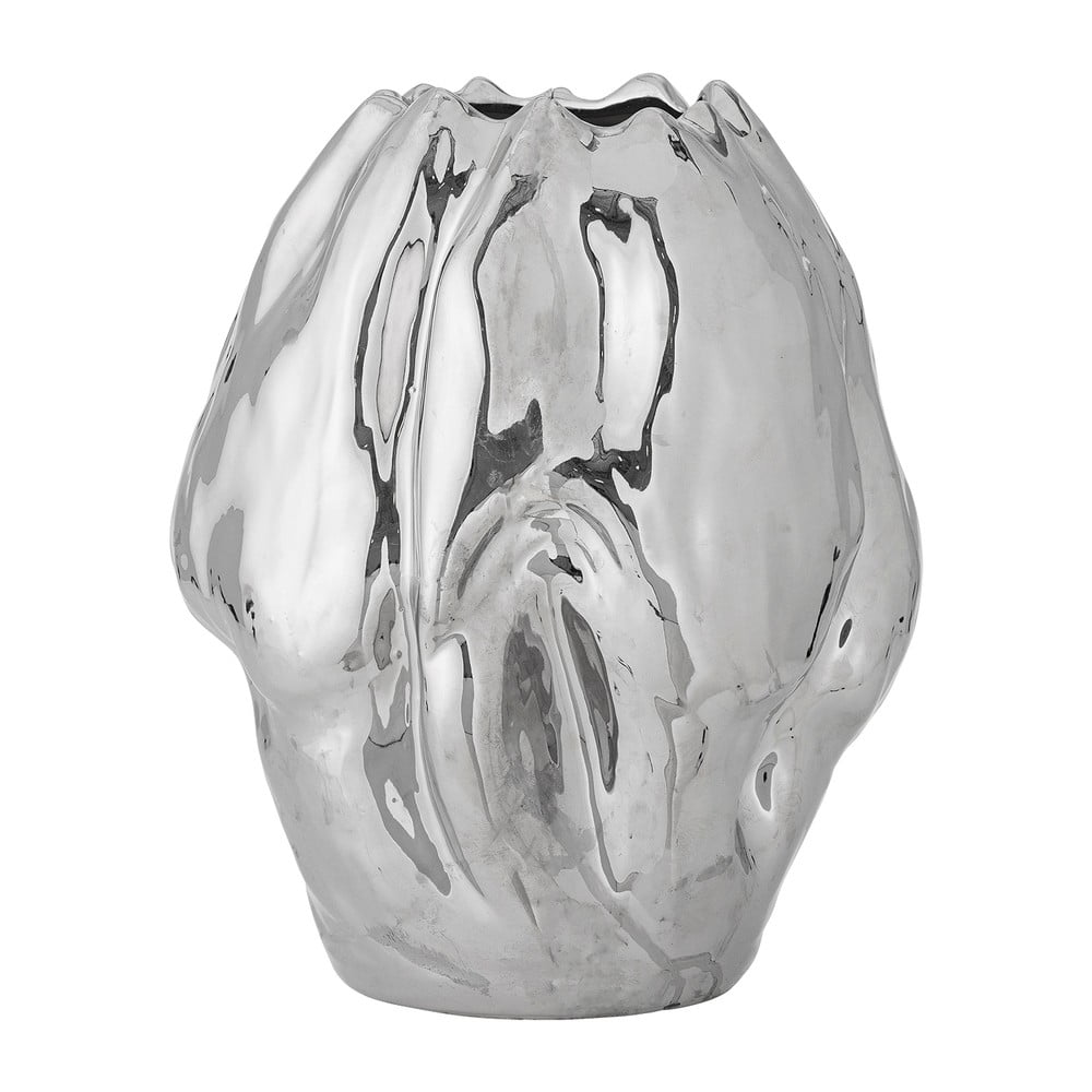 Kamionkowy wazon w kolorze srebra (wysokość 29 cm) Bobby – Bloomingville
