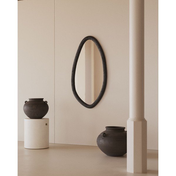 Lustro z drewnianą ramą ścienne 60x110 cm Magrit – Kave Home-image-1