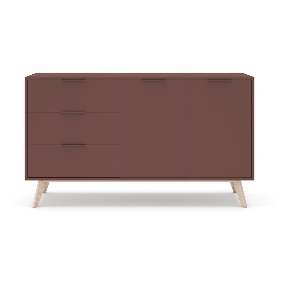 Komoda z matowym wykończeniem w kolorze terakoty 140x81x40 cm Campus – Marckeric (zdjęcie 3)