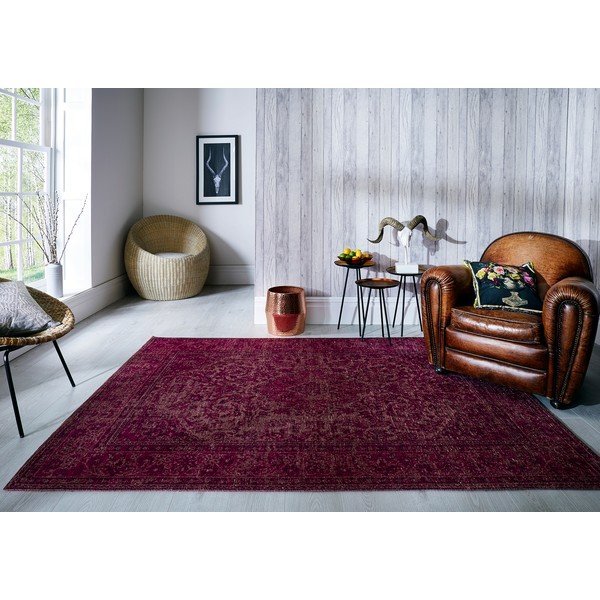 Różowy ręcznie tkany dywan Flair Rugs Palais, 200x290 cm-image-3