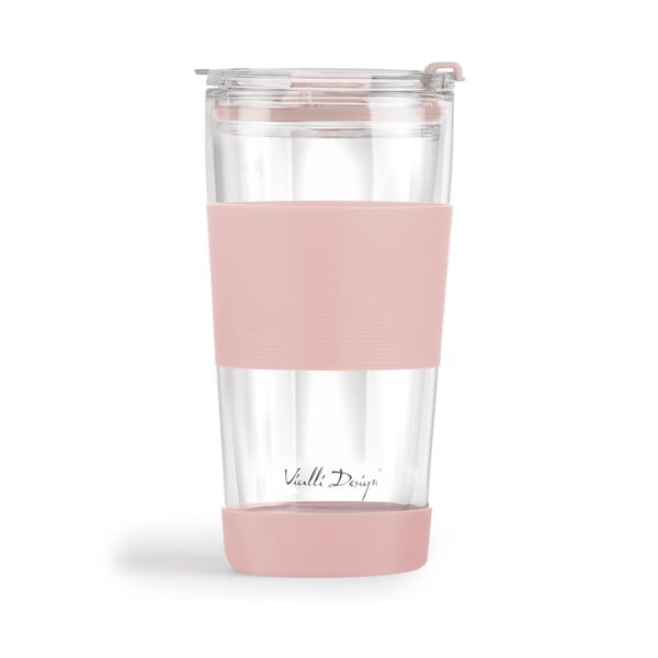 Różowy kubek termiczny 600 ml Fuori – Vialli Design