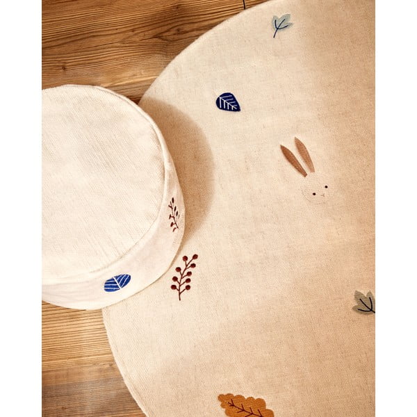 Kremowy puf dziecięcy Yanil – Kave Home-image-4