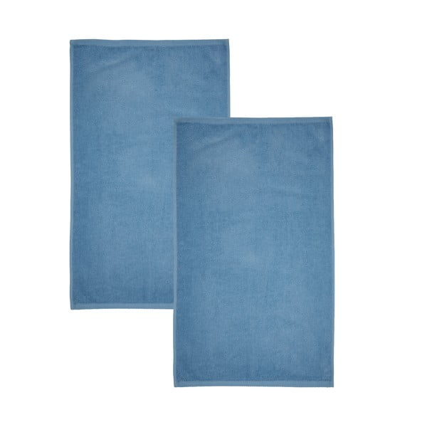 Niebieskie bawełniane ręczniki kąpielowe szybkoschnące/frotte zestaw 2 szt. 90x140 cm Quick Dry – Catherine Lansfield