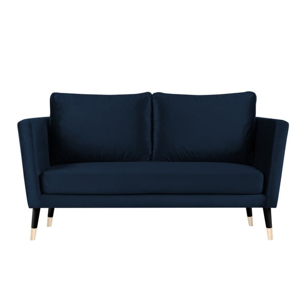 Granatowa sofa 3-osobowa z czarnymi nogami Paolo Bellutti Julia