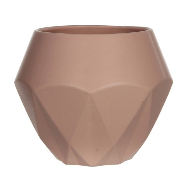Różowa doniczka ceramiczna Mica Gem, 20,5x24,5 cm