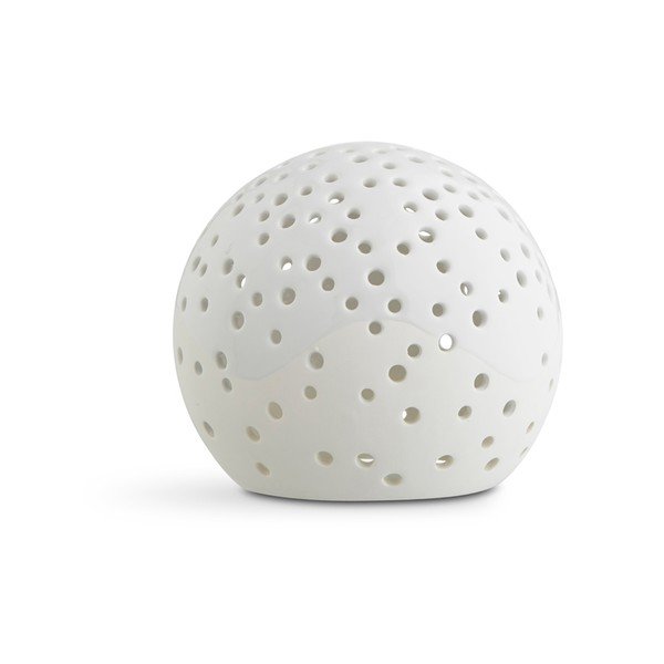 Biały świąteczny świecznik z porcelany kostnej Kähler Design Nobili, ⌀ 12 cm