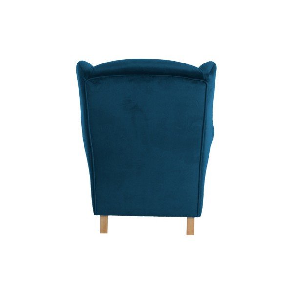 Ciemnoturkusowy fotel uszak Max Winzer Lorris Velour Petrol-image-2