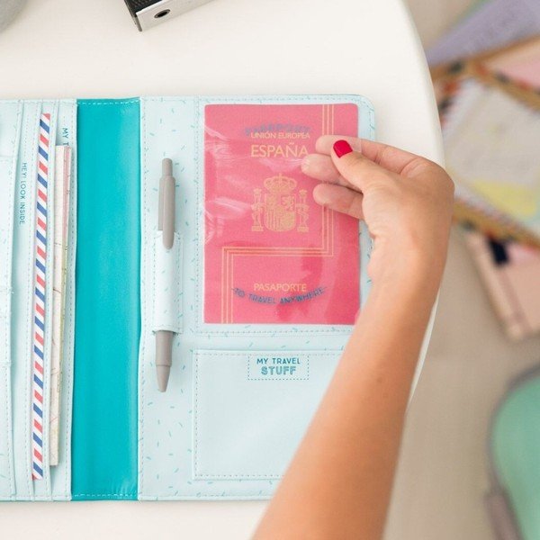 Organizer na paszport i dokumenty podróżne Mr. Wonderful Be curious-image-4