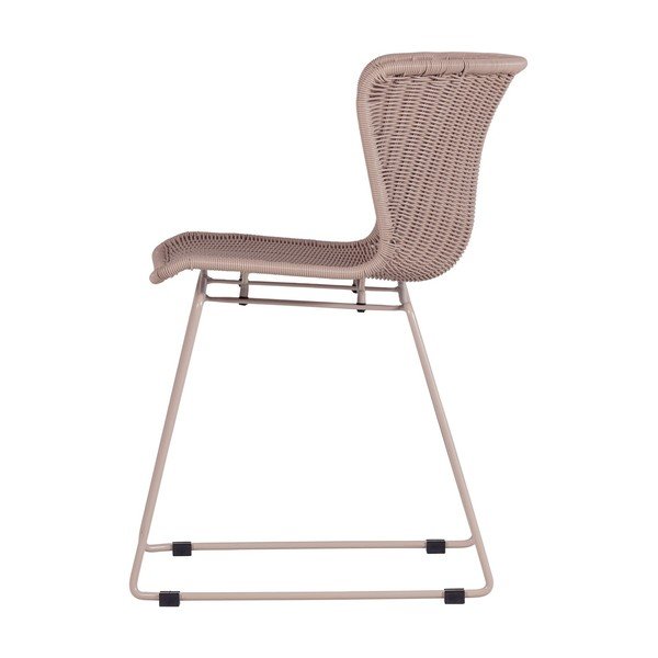 Beżowe krzesła ogrodowe zestaw 2 szt. ze sztucznego rattanu Wings – WOOOD-image-3