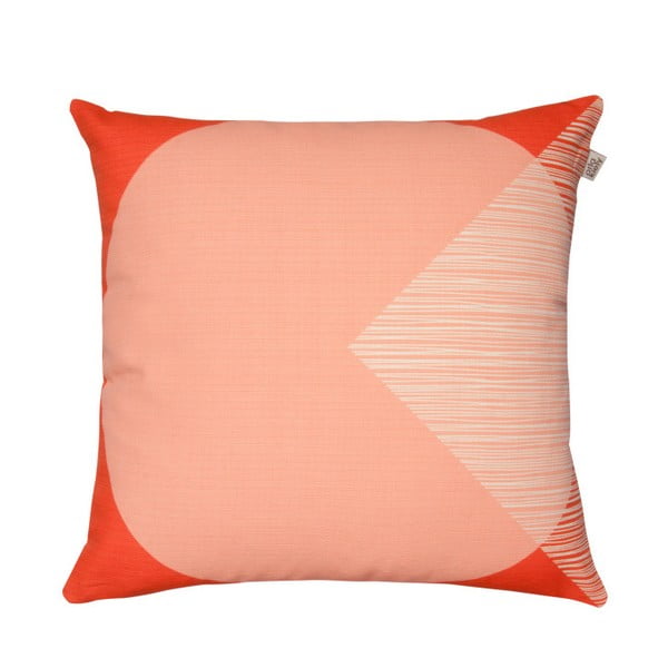Pomarańczowa poduszka z dwustronnym nadrukiem Orla Kiely OK Cushion, 45x45 cm