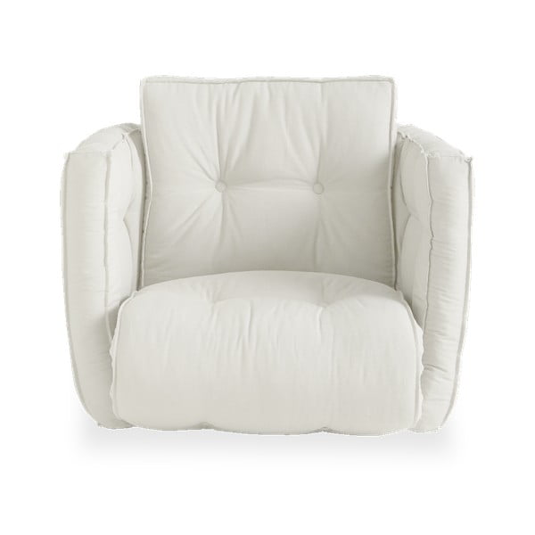 Rozkładany fotel z jasnobeżowym obiciem Karup Design Dice Natural