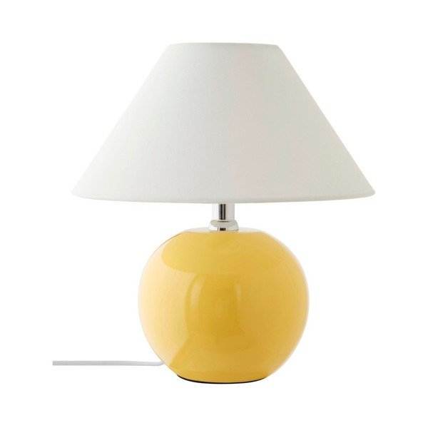 Żółta/kremowa lampa stołowa ceramiczna (wysokość 29 cm) Karamell – Jotex