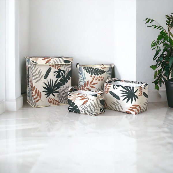 Tekstylne koszyki do przechowywania zestaw 4 szt. – Mioli Decor-image-1