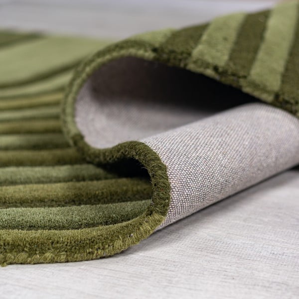 Zielony wełniany dywan tkany ręcznie 150x240 cm Conway Retro – Flair Rugs-image-3