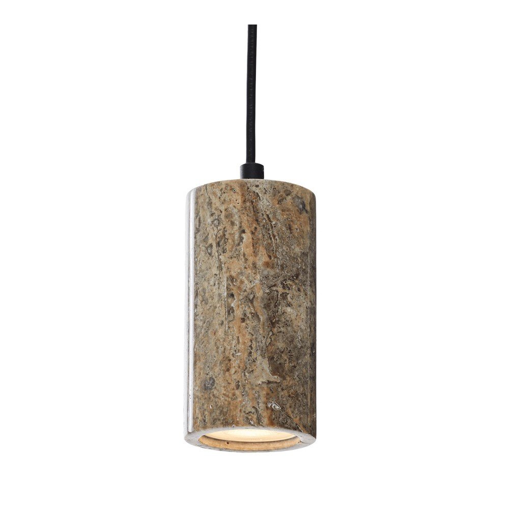 Szara lampa wisząca z kamiennym kloszem ø 6,5 cm Selma – Opviq lights (zdjęcie 7)