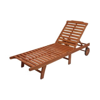 Ogrodowy leżak składany z drewna eukaliptusowego Garden Pleasure Palm Springs