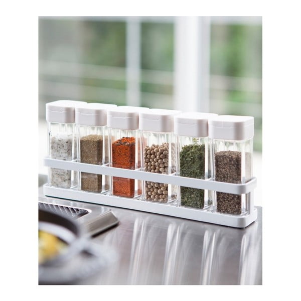 Zestaw pojemników na przyprawy 6 szt. ze stojakiem Tower – YAMAZAKI-image-1