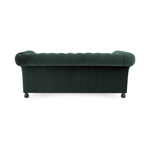Ciemnozielona sofa Vivonita Chesterfield Petrol, 195 cm-image-3