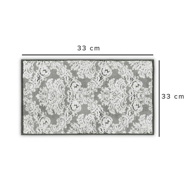 Szary bawełniany ręcznik 33x33 cm Damask – Foutastic-image-2