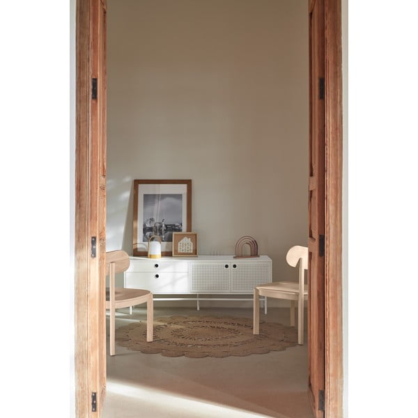 Biała szafka pod TV 140x52 cm Punto – Teulat-image-1