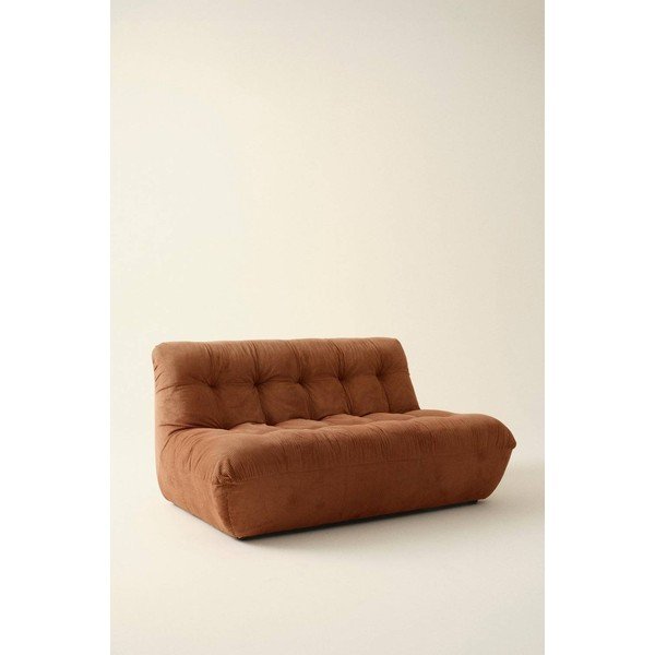 Brązowa sztruksowa sofa 145 cm Kelso – Jotex-image-1