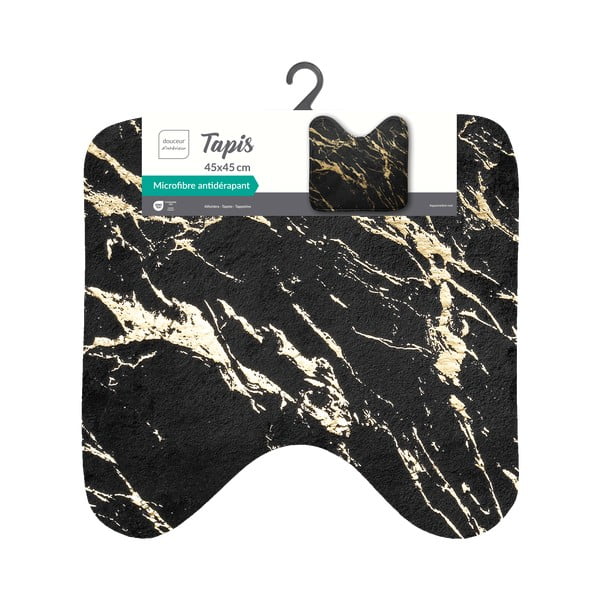 Dywanik łazienkowy w czarno-złotym kolorze 45x45 cm Aquamarbre – douceur d'intérieur-image-4