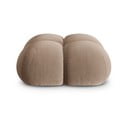 Brązowy aksamitny podnóżek Loretto – Cosmopolitan Design