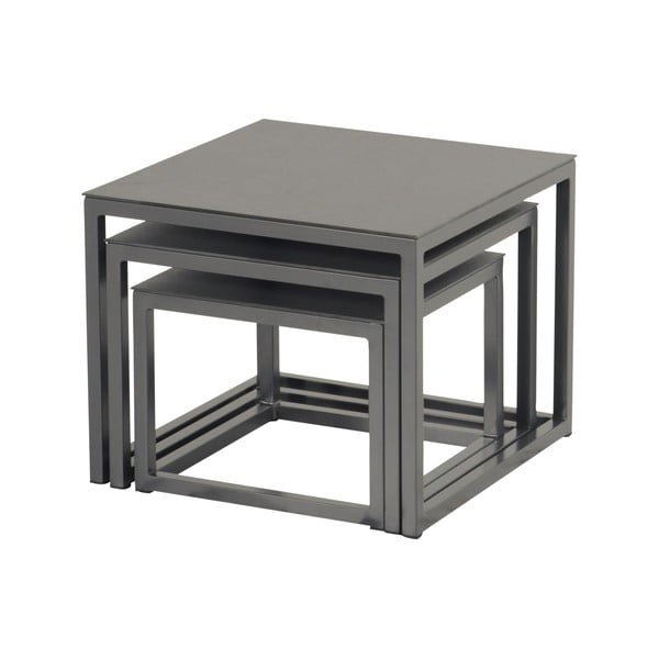 Aluminiowe stoliki ogrodowe zestaw 3 szt. 57x57 cm Biarritz – Hartman