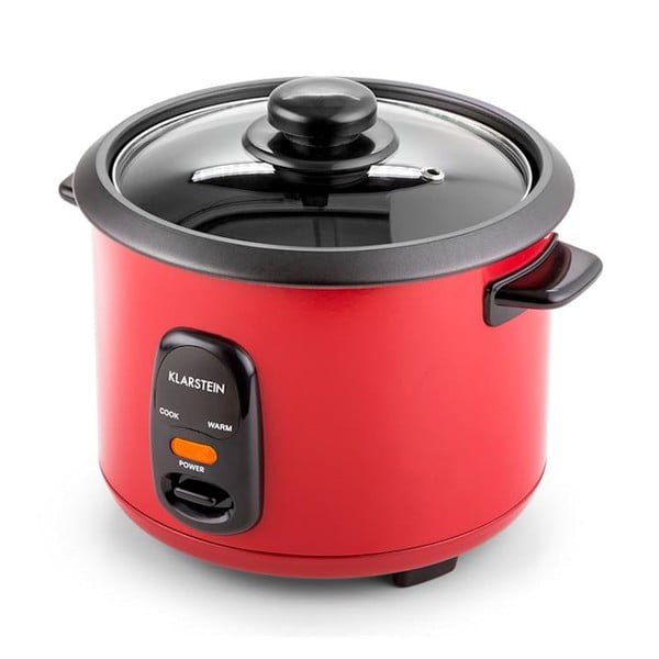 Czerwony ryżowar z wkładką do gotowania na parze Klarstein Osaka, 1 l-image-1