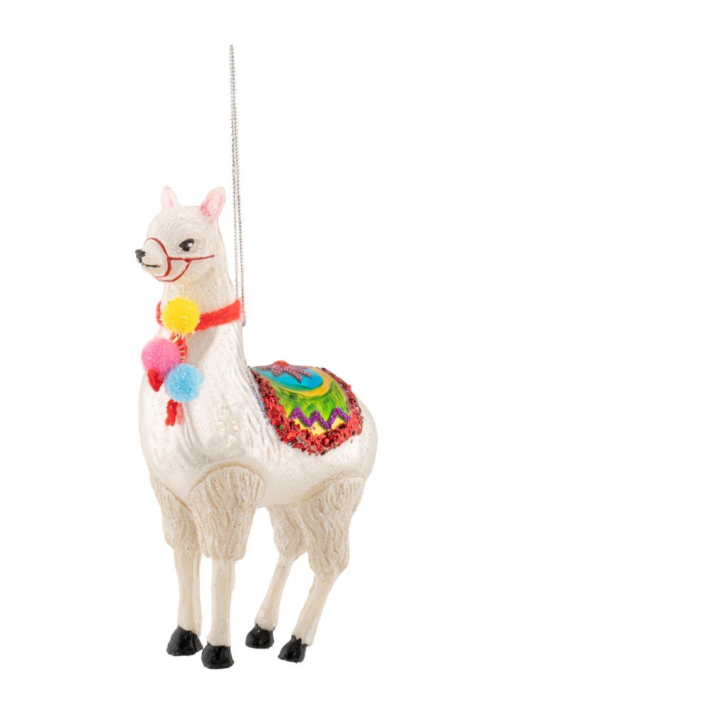 Szklana ozdoba świąteczna 9 cm Llama – Sass & Belle