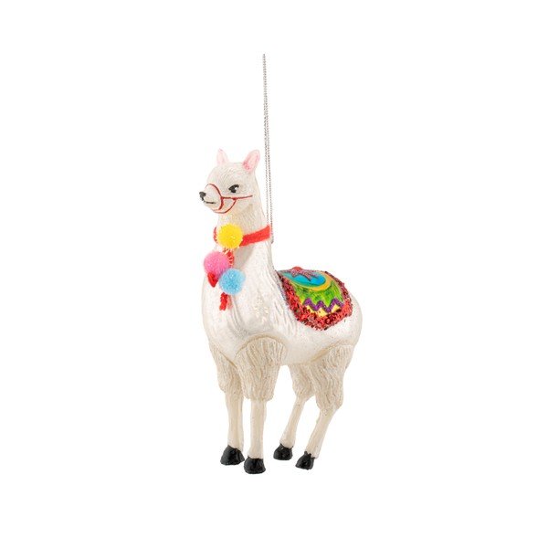 Szklana ozdoba świąteczna 9 cm Llama – Sass & Belle