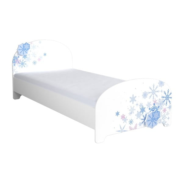 Niebiesko-białe łóżko dziecięce Demeyere Flocons, 90x200 cm