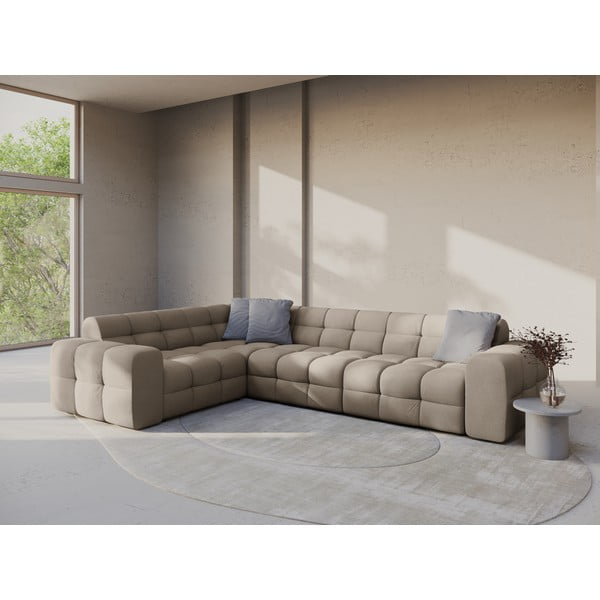 Brązowy narożnik (lewostronny/w kształcie litery L) Kendal – Micadoni -image-1