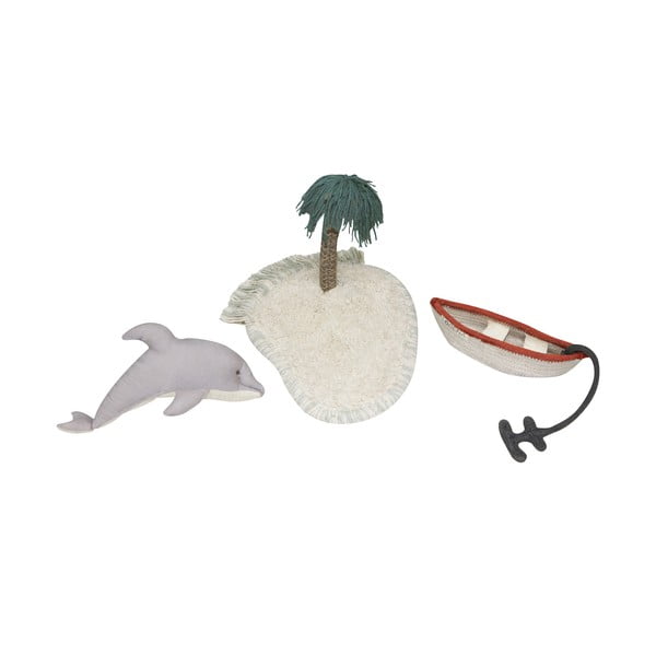 Miętowy bawełniany dziecięcy dywan do zabawy 90x130 cm Waves – Lorena Canals-image-4