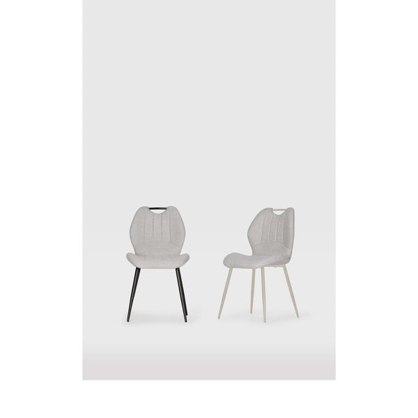 Jasnoszare krzesła zestaw 4 szt. Muli – Marckeric-image-1