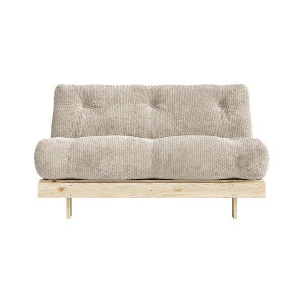 Kremowa sztruksowa rozkładana sofa 140 cm Roots – Karup-image-3
