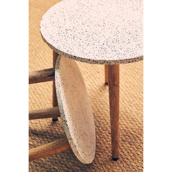 Okrągły stolik z blatem z lastryko ø 42 cm Terrazzo – Jardin d'Ulysse-image-1