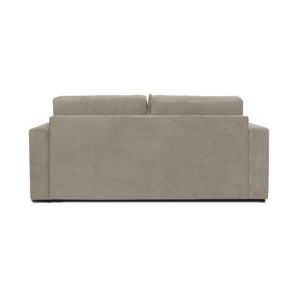Beżowa sztruksowa sofa rozkładana Scandic Elbeko-image-3