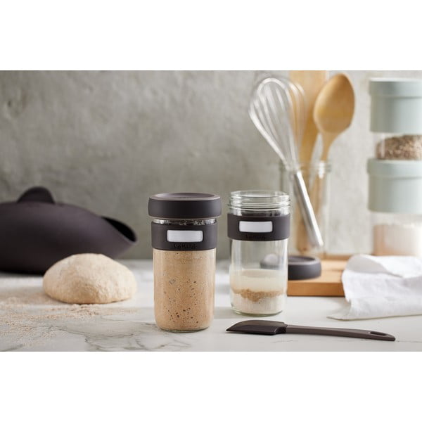 Zestaw do robienia zakwasu ze szpatułką 2 szt. 700 ml – Lékué-image-1