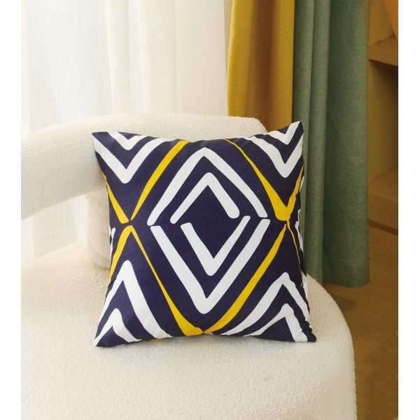 Ciemnoniebieska pościel jednoosobowa z mikrosatyny 6-częściowa 140x200 cm Dylan – My House-image-4