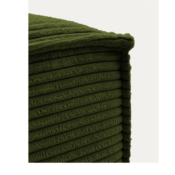 Zielony sztruksowy podnóżek Blok – Kave Home-image-1