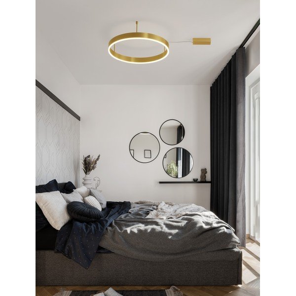 Aluminiowa lampa sufitowa LED ze ściemniaczem w kolorze mosiądzu Motif – Nova Luce-image-1