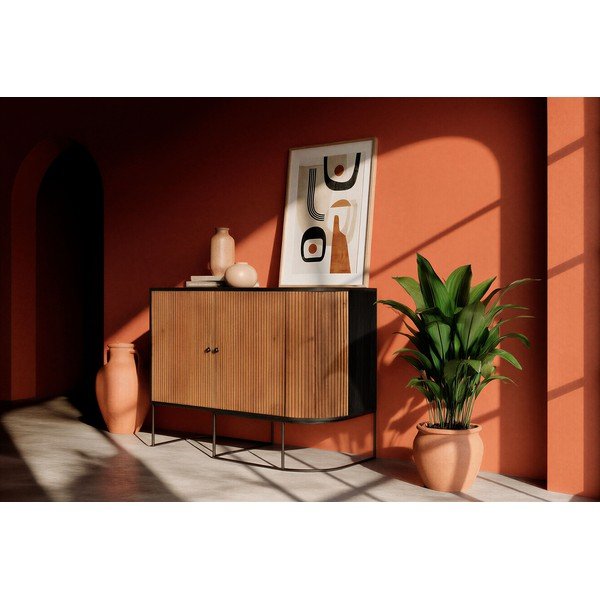 Komoda z litego drewna mango w naturalnym kolorze 110x90x40 cm Curve – MOME-image-1