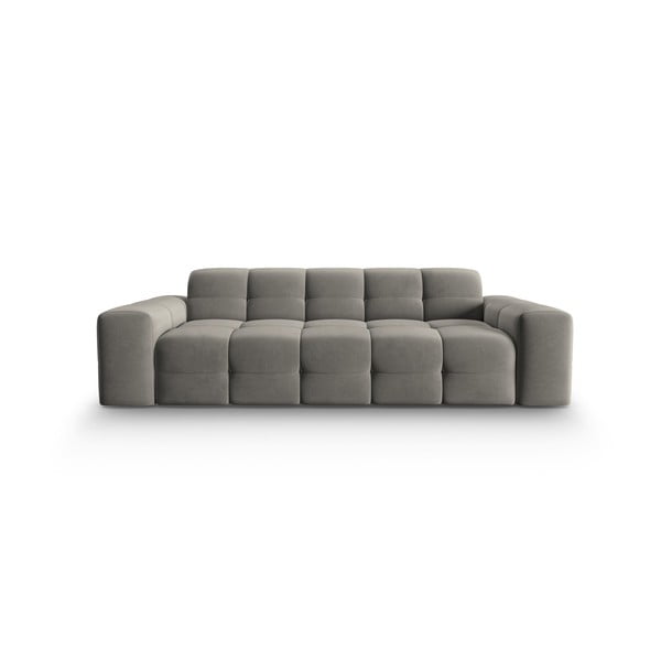 Szara aksamitna sofa 222 cm Kendal – Micadoni Home
