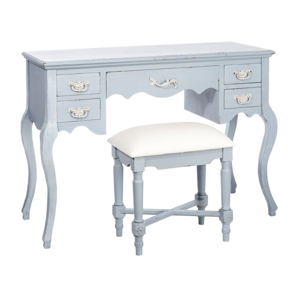 Toaletka z taboretem Blue