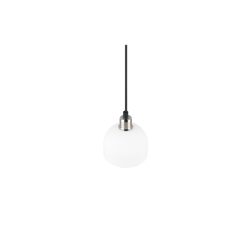Lampa wisząca  w biało-srebrnym kolorze ze szklanym kloszem ø 12 cm Molly – Reality (zdjęcie 5)