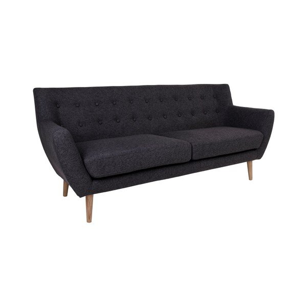 Czarna sofa 3-osobowa House Nordic Monte-image-2