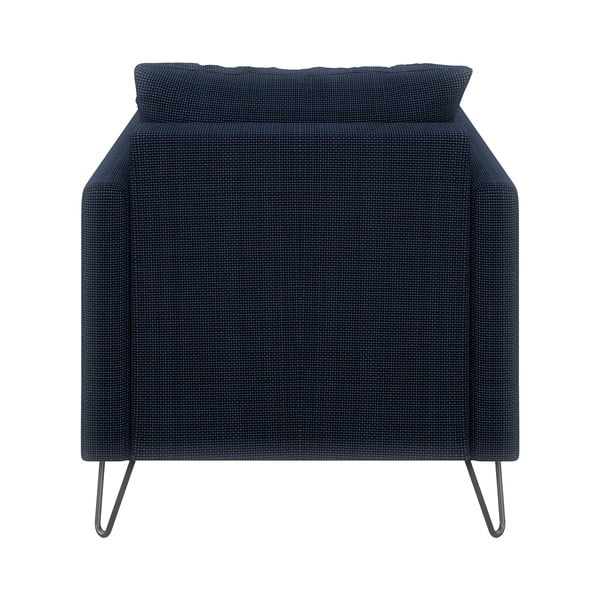 Ciemnoniebieski fotel z tkaniny szenilowej Freya – Ropez-image-2