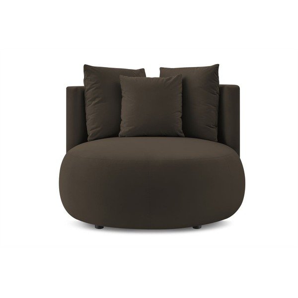 Brązowy aksamitny fotel Cesar – Bobochic Paris-image-3